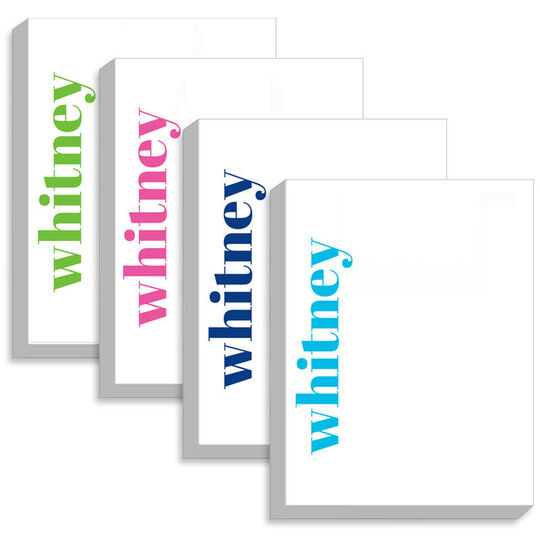 Your Colorful Text on Mini Notepad Set